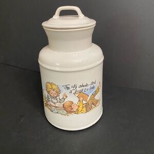 Vintage McCoy #253 Milk Jug Cookie/Canister Jar The Sky Above And Book To Love